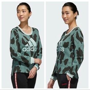 ADIDAS x ZOE SALDANA SWEATSHIRT•sz L•NWT
